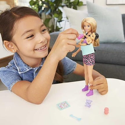 Barbie Skipper Babysitters Inc Set with Blonde Doll in 'Girl Power' Top, Baby Doll & 4 Accessories