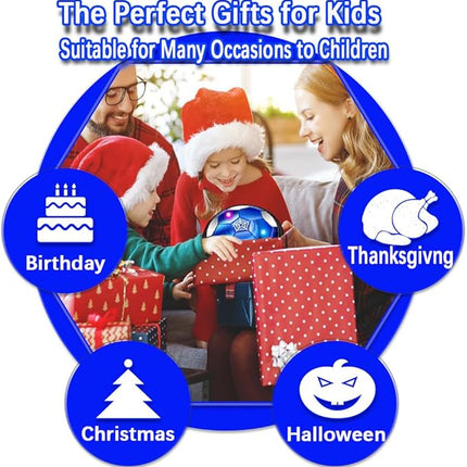 VNVDFLM Hover Soccer Ball Toys for Boys Girls,Rechargeable Floating Soccer Ball with Led Lights and Foam Cushion,Indoor Air Football Game Perfect Birthday for Kids Age 3-9 (Black 2)