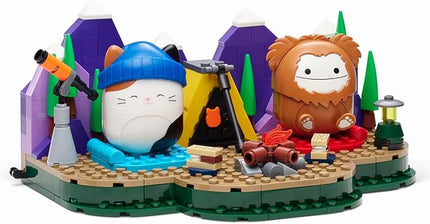 BLDR Squishmallows Benny and Cam's Outdoor Adventure Building Set - Cam The Cat and Benny The Bigfoot Buildable Figures - Squishmallows Fans 8+, 0050