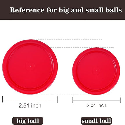 Pack of 5 Red 2-inch Mini Air Hockey Table Pucks