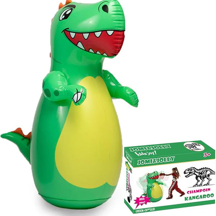 Inflatable Dino Punching Bag for Kids - Durable Bop Bag Toy With Instant Bounce Back, Dinosaur Toys for Ages 3-7, Great for Boys and Girls (47" Tall)
