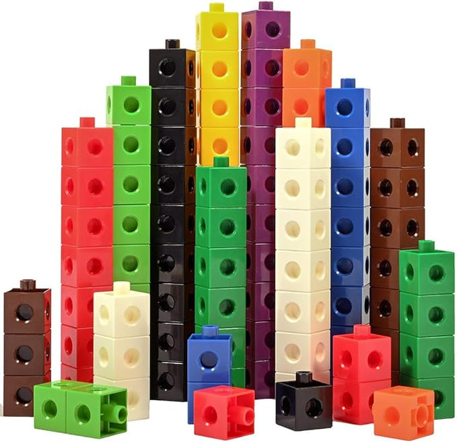 edxeducation Linking Cubes | Set of 100 | Counting Cubes | Color Sorting Toys | Math Manipulatives for Preschoolers, Pre K