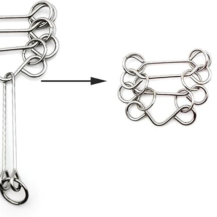 Zooshine 4PCS Advanced Metal Brain Teasers Puzzles Higher Level Challenge for Party Games,Parent-Children Games, Office Toys, Gift for Kids Adults