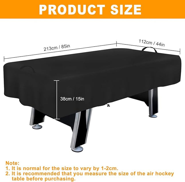 Air Hockey Table Cover, Air Hockey Game Tables Cover ,600D Oxford Heavy Duty Waterproof ,Suitable for Indoors/Outdoors,83.8" W X 44" D X 15" H,Black