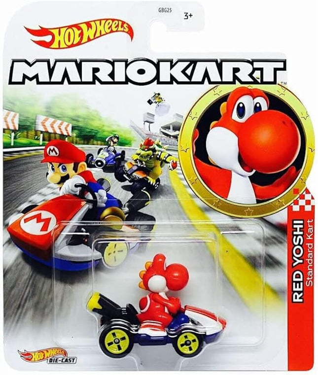 Hot Wheels Mariokart Standard Kart 1:64 Scale RedYoshi