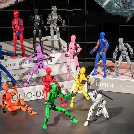 (Assembly Completed) 8 Packs T13 Action Figure Set, 3D Printed ActionFigure Toy Gifts for Kids, Dummy 13,Robot 13 Action Figure Full Body Mechanical Doll Christmas Birthday Gift for Boys Girls