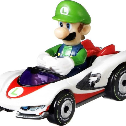 Hot Wheels Mario Kart Track Set & Toy Car, Piranha Plant Slide Playset with First-Appearance Yoshi Kart Vehicle & Gravity Launcher