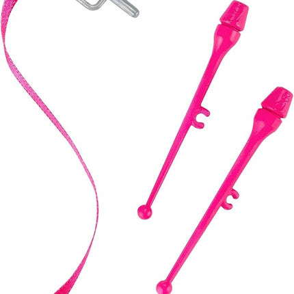 Barbie Rhythmic Gymnast Brunette Doll (12-in) with Colorful Metallic Leotard, 2 Clubs & Ribbon Accessory, Great Gift for Ages 3 Years Old & Up