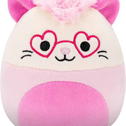 Squishmallows Original 5in Chambless The Pink Opossum with Heart Glasses – Official Jazwares Plush (Little)