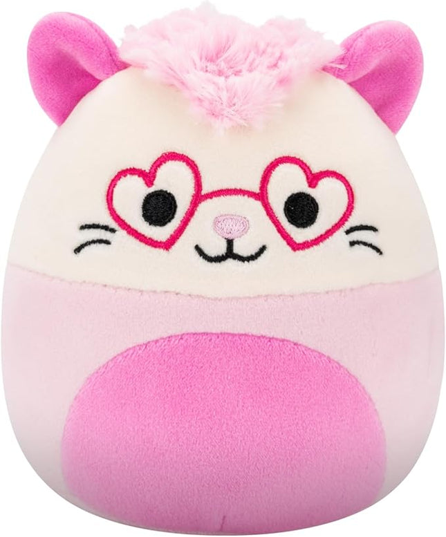 Squishmallows Original 5in Chambless The Pink Opossum with Heart Glasses – Official Jazwares Plush (Little)