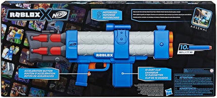 Nerf Roblox Arsenal: Pulse Laser Motorized Dart Blaster, 10 Elite Darts, 10-Dart Clip, Code to Unlock in-Game Virtual Item