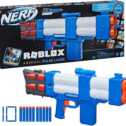 Nerf Roblox Arsenal: Pulse Laser Motorized Dart Blaster, 10 Elite Darts, 10-Dart Clip, Code to Unlock in-Game Virtual Item