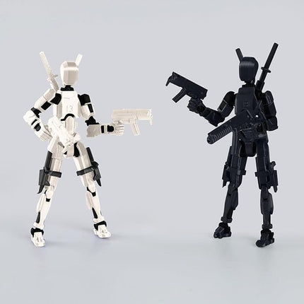 T13 Action Figure (Assembly Completed) Titan 13 Dummy 13 Figure Robot 13 Figure 3D Printed Articulated Multi-Jointed Movable Robot Model (2 Pack-F)