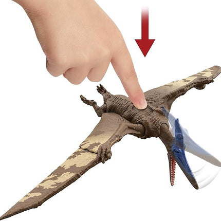 Mattel Jurassic World Dominion Roar Strikers Dinosaur Action Figure with Roaring Sound & Attack Action, Pternanodon Dino Toy Includes Downloadable App & AR