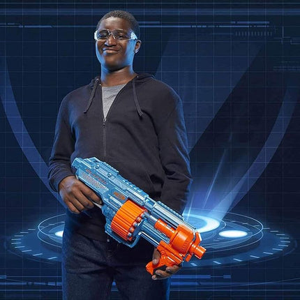 Nerf Elite 2.0 Shockwave RD-15 Blaster, 30 Nerf Darts, 15-Dart Rotating Drum, Pump-Action Slam Fire, Built-in Customising Capabilities 7.9 x 67.3 x 30.5 cm
