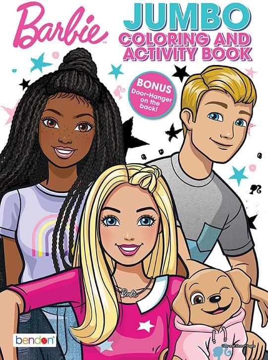 Barbie Coloring Book | Barbie and Ken Coloring Books | Barbie Jumbo Activity Book with Tanner The Dog | Multicolor | Jumbo | Officially Licensed
