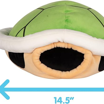 Club Mocchi-Mocchi- Super Mario Plushies - Green Shell Plushie -Squishy Mario Toys and Cute Stuffed Animals - Gaming Gifts and Game Room Decor - Nintendo for Kids and Teens - 15 Inch