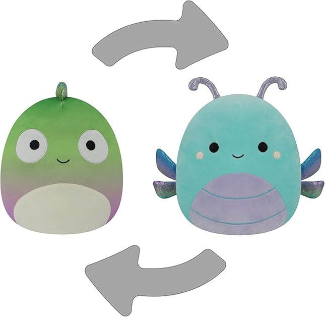 Squishmallows Original FlipAMallows 12in Chameleon and Dragonfly Flippable Plush - Official Jazwares Product (Medium)