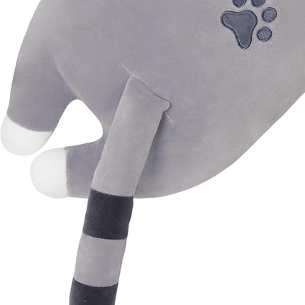 Long Plush Toy Cat Pillow Cute Plush Cat Toy Doll Stuffed Animal Cat Hugging Pillow for Sleeping Gift for Kids and Girls(Gray,50cm/19.6in)