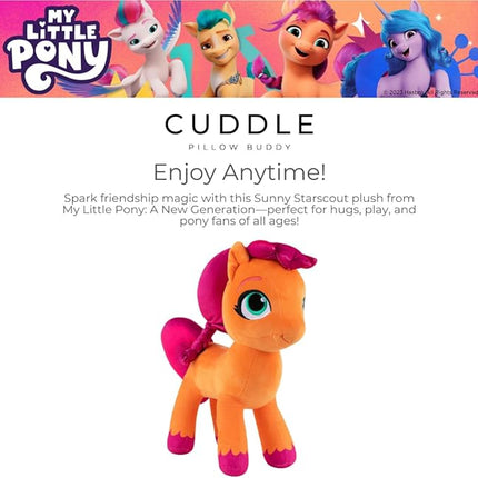My Little Pony Sunny Kids Bedding Super Soft Plush Cuddle Pillow Buddy, One Size, By Franco