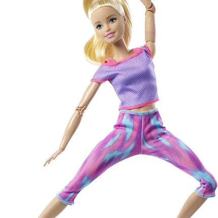 Barbie Made to Move Doll with 22 Flexible Joints & Long Blonde Ponytail Wearing Athleisure-wear for Kids 3 to 7 Years Old