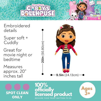 Franco DreamWorks Gabby's Dollhouse Kids Bedding Super Soft Plush Decorative Throw Cuddle Pillow, (Officially Licensed Product)