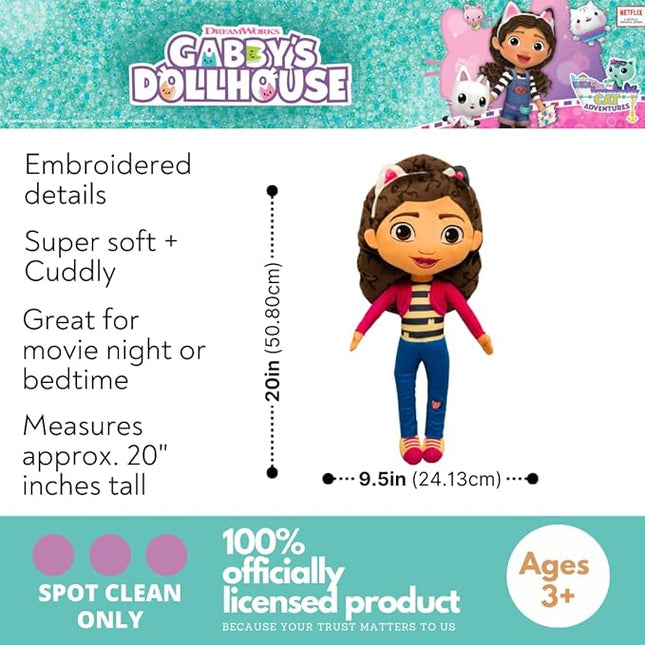 Franco DreamWorks Gabby's Dollhouse Kids Bedding Super Soft Plush Decorative Throw Cuddle Pillow, (Officially Licensed Product)