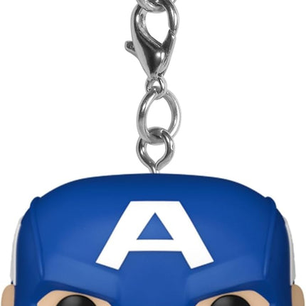Funko POP! Keychain: Marvel - Captain America - Marvel Comics Novelty Keyring - Collectable Mini Figure - Stocking Filler - Gift Idea - Official Merchandise - Comic Books Fans - Backpack Decor
