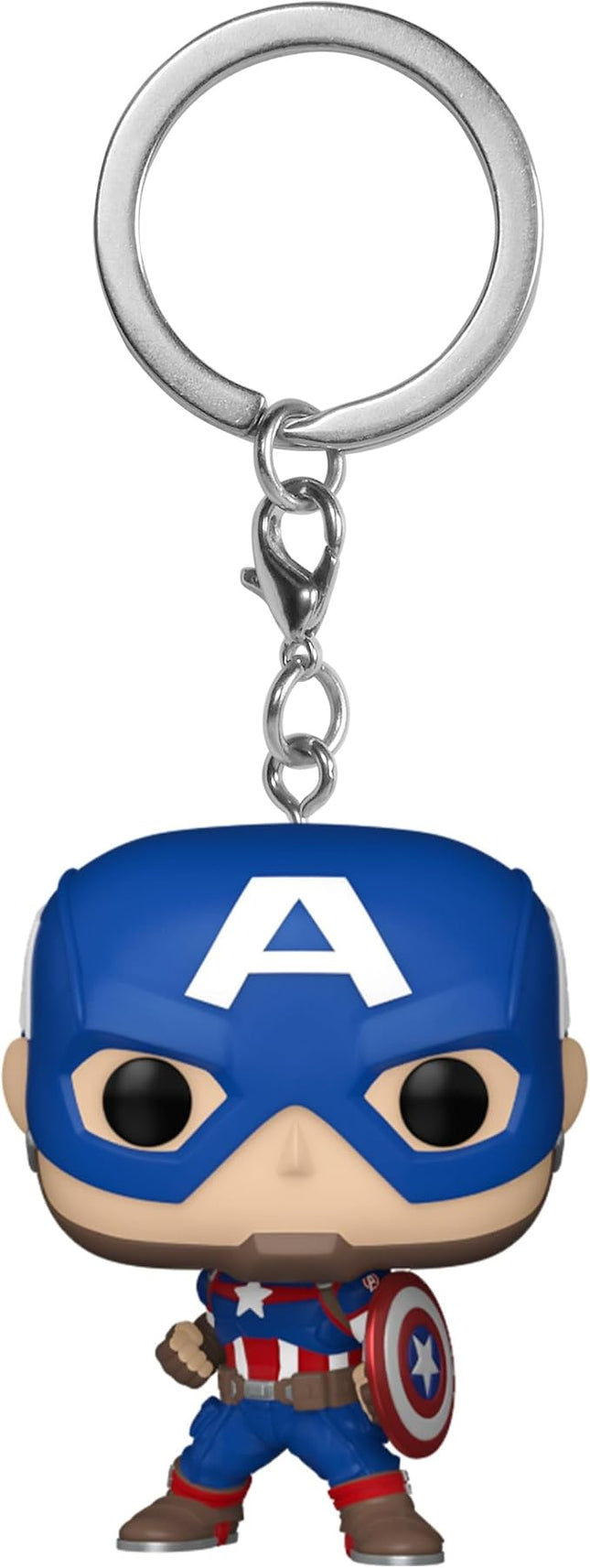 Funko POP! Keychain: Marvel - Captain America - Marvel Comics Novelty Keyring - Collectable Mini Figure - Stocking Filler - Gift Idea - Official Merchandise - Comic Books Fans - Backpack Decor