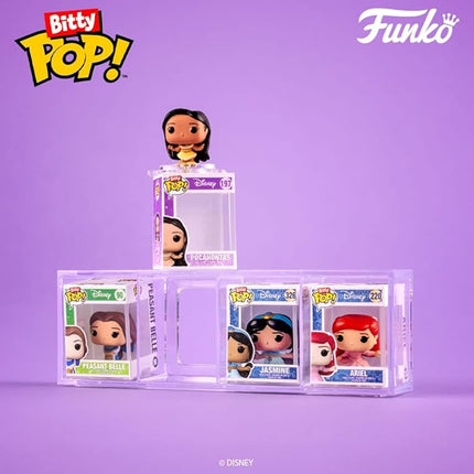 Funko Bitty Pop Disney Princesses - Rapunzel, Merida, Moana and A Surprise Mystery Mini Figure - 0.9 Inch (2.2 Cm) Collectable - Stackable Display Shelf Included - Cake Topper - Gift Idea