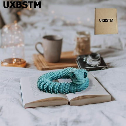 12in 3D Printed Snake Toys, Flexible 3D Printed Animal, Fidget ADHD Snake Toys, Perfect Desk Pet for Animal Collectors