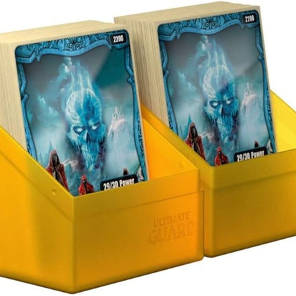 Ultimate Guard Boulder 80+ Classic, Deck Case for 80 Double-Sleeved TCG Cards, Amber, Secure & Durable Storage for Trading Card Games, Soft-Touch Finish