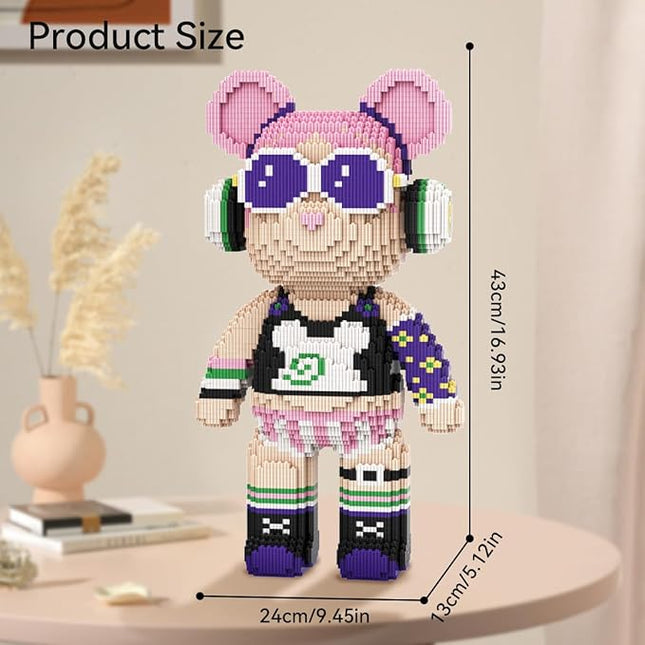 DAHONPA Rock Girl Bear Micro Building Blocks Set (7220 Pieces) Gift for Adults and Kids