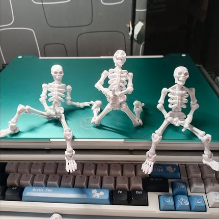 T13 Skeleton Action Figure, Movable Articulated Human Skeleton, 5.12-in Action Figure Wearing Multiple Sets of Weapons, Can Be Painted, Suitable for Collectors As Desktop Decorations (3pcs)