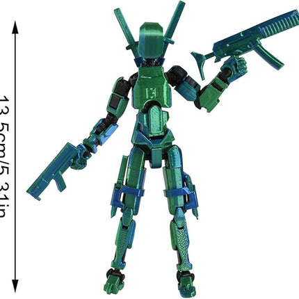 T13 Action Figure (Assembly Completed) Titan 13 Dummy 13 Action Figure Robot 13 Figure 3D Printed Articulated Multi-Jointed Movable Robot Model (2 Pack-H)