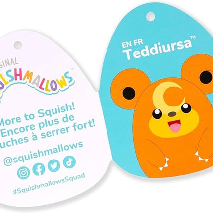 Squishmallows Pokemon 14-Inch Teddiursa Plush - Add Teddiursa to Your Squad, Ultrasoft Stuffed Animal Medium Рlush, Official Kelly Toy Ⲣlush