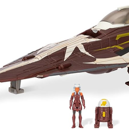 Star Wars Micro Galaxy Squadron Ahsoka Tano’s Jedi Starfighters Set - 5-Inch and 3-Inch Vehicles Two 1-Inch Micro Figure Accessories
