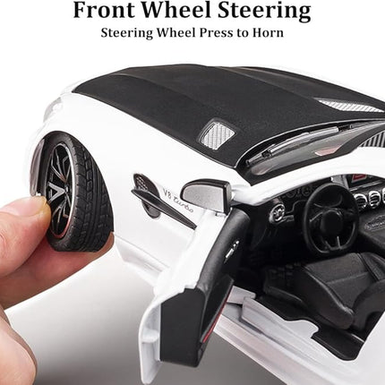 1/24 Benz AMG GTR Model Car Alloy Diecast Pull Back Vehicle Cars with Lights AMG GTR Toy Car Great Gift for Boys & Girls