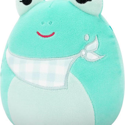 Squishmallows Original 5in Novi The Teal Frog with Gingham Bandana – Official Jazwares Plush (Little)