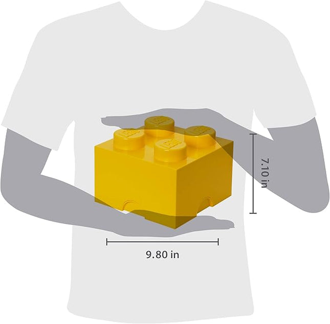 Room Copenhagen LEGO Storage Brick Drawer 4, 9-3/4 x 9-3/4 x 7-1/8 Inches, Bright Yellow (4003)