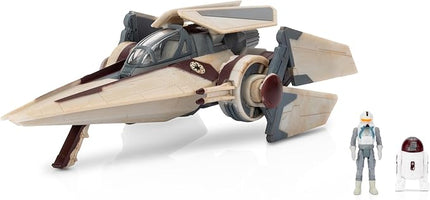 Star Wars Micro Galaxy Squadron V-Wing Starfighter (Armada Edition) - 3-Inch Vehicle with Radiator Wings Plus Two 1-Inch Micro Figure Accessories