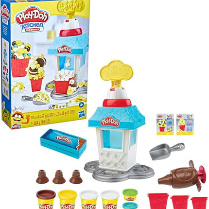 Play-Doh Kitchen Creations Popcorn Party Play Food Set with 6 Non-Toxic Cans