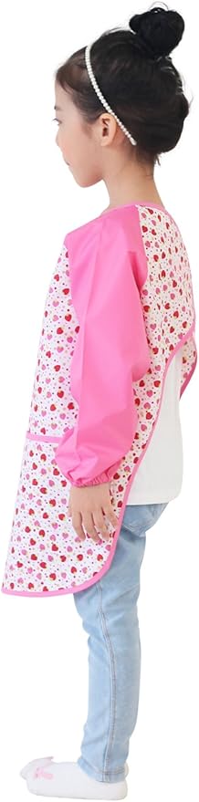 Kids Waterproof Art Smock – Long Sleeve Apron for Painting, Baking, Sensory Play (Ages 1–10)