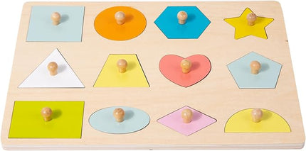 Adena Montessori Wooden Cognition Knob Puzzles Baby & Toddler Development Toy