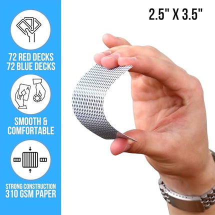 Regal Games [144 Decks] Rockets Bulk Playing Cards Set for Adults & Professionals - 310 GSM Linen Finish - Poker Cards for Blackjack, Euchre, Canasta - Casino Grade, Travel & Game Night Cards