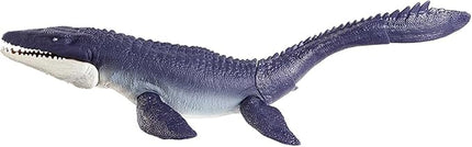 Mattel Jurassic World Dominion Ocean Protector Mosasaurus Dinosaur Action Figure from 1 Pound of Recycled Plastic, Movable Joints, Toy Gift with Physical and Digital Play