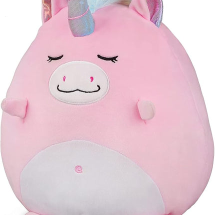 Marsjoy 8" Pink Unicorn Plush Pillow Toy Squishy Stuffed Animal Plushie Pillow Cute Unicorn Huggable Toy Kawaii Soft Cushion for Girl Kid Children's Day Birthdays Christmas