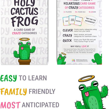 Holy Cactus Frog - A Card Game of Crazy Categories for 3+ Players, Ages 10+, 360 Unique Cards