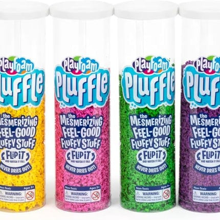 Educational Insights Pluffle® 4-Pack - Sensory Bin Foam Set, No Mess Alternative to Sand Toys & Slime for Toddlers, Fun Sensory Table Filler for Home or Classroom, Gift for Kids Ages 3+
