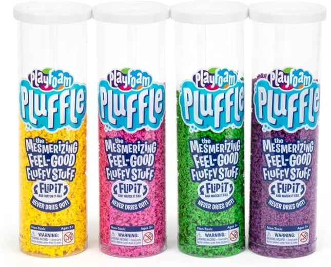 Educational Insights Pluffle® 4-Pack - Sensory Bin Foam Set, No Mess Alternative to Sand Toys & Slime for Toddlers, Fun Sensory Table Filler for Home or Classroom, Gift for Kids Ages 3+